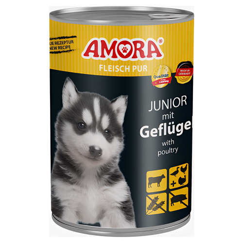AMORA Fleisch Pur Junior mit Geflügel 400 g