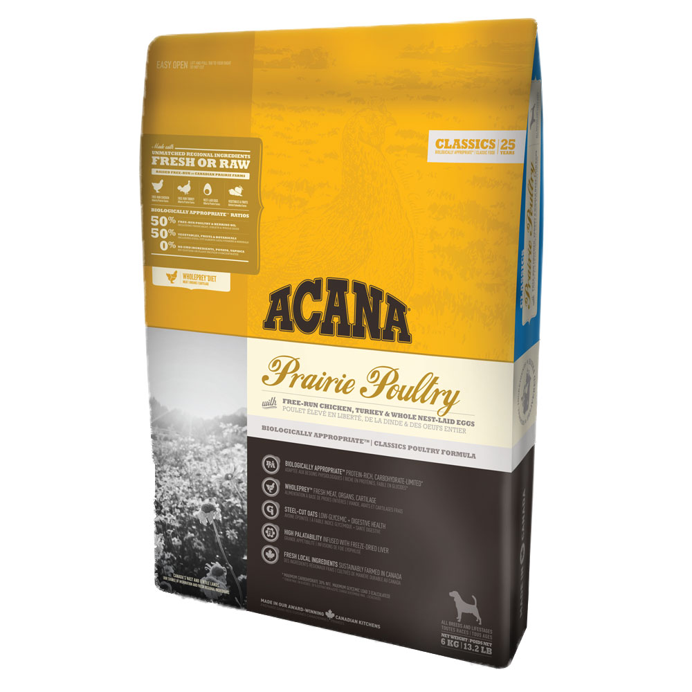Acana Trockenfutter für Hunde Classics Prairie Poultry - Sparpaket:2 x 14,5kg Acana Trockenfutter für Hunde Classics Prairie Poultry - Sparpaket:2 x 14,5kg
