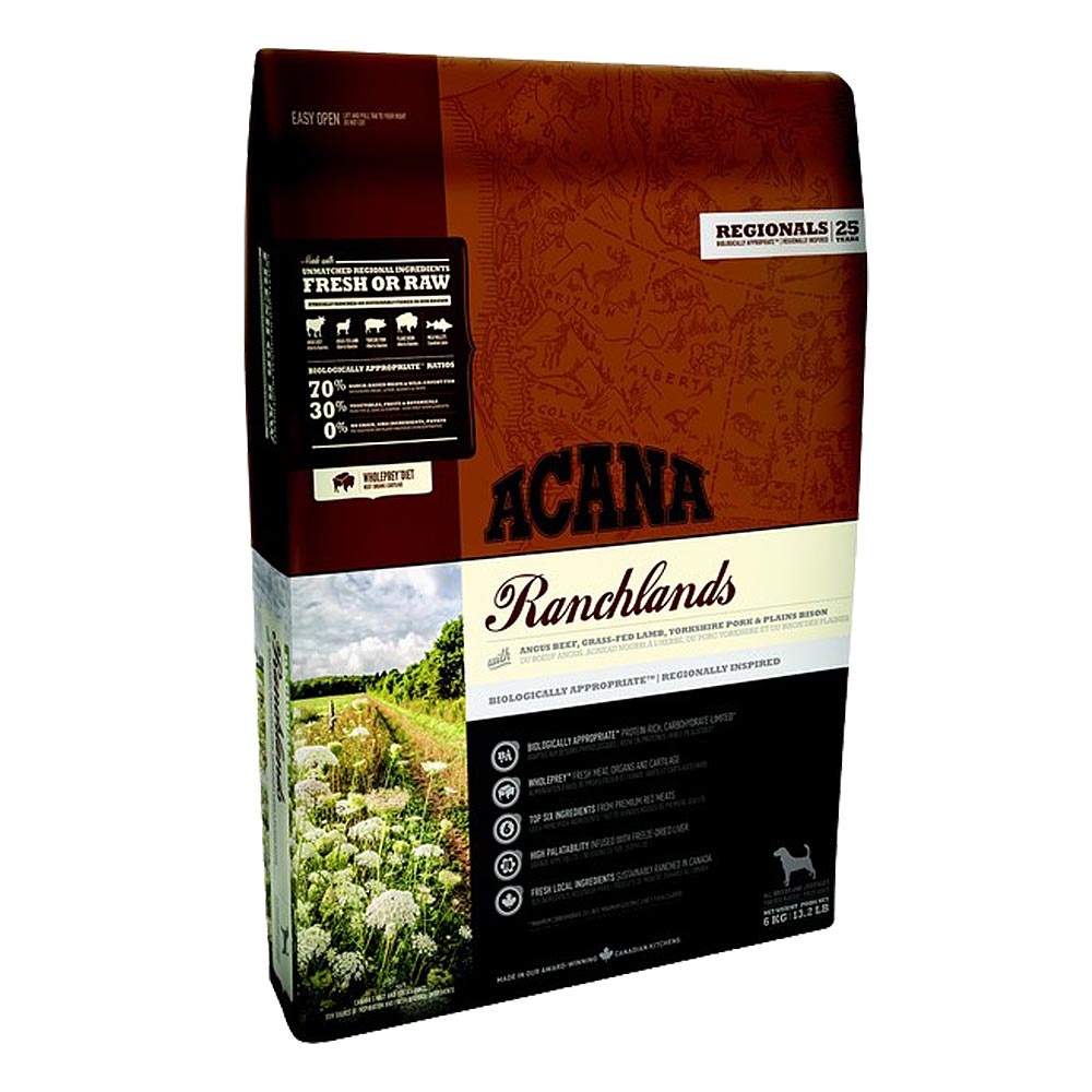 Acana Trockenfutter für Hunde Regionals Dog Ranchlands - Sparpaket: 7 x 2kg Acana Trockenfutter für Hunde Regionals Dog Ranchlands - Sparpaket: 7 x 2kg