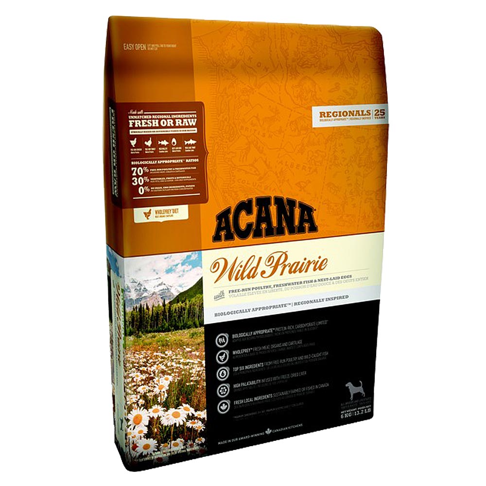 Acana Trockenfutter für Hunde Regionals Dog Wild Prairie - Sparpaket: 3 x 6kg Acana Trockenfutter für Hunde Regionals Dog Wild Prairie - Sparpaket: 3 x 6kg