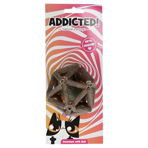 Addicted! Katzenspielzeug Atom mit Ball aus Madnip