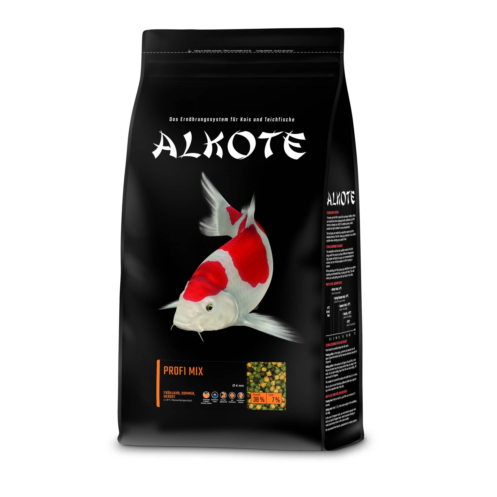 Alkote Koifutter Profi Mix (3 kg / Ø 6 mm) Leistungsfutter für Frühjahr u. Herbst
