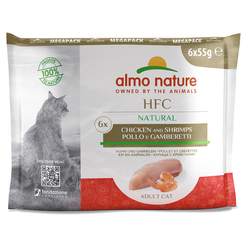 Almo Nature Classic mit Huhn & Garnelen 6 x 55 g - 8 Stück