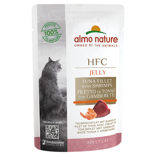 Almo Nature HFC Jelly Thunfisch mit Garnelen 55 g - 24 Stück