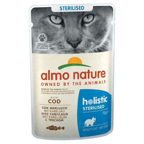 Almo Nature Holistic Sterilised mit Kabeljau 70 g - 30 Stück
