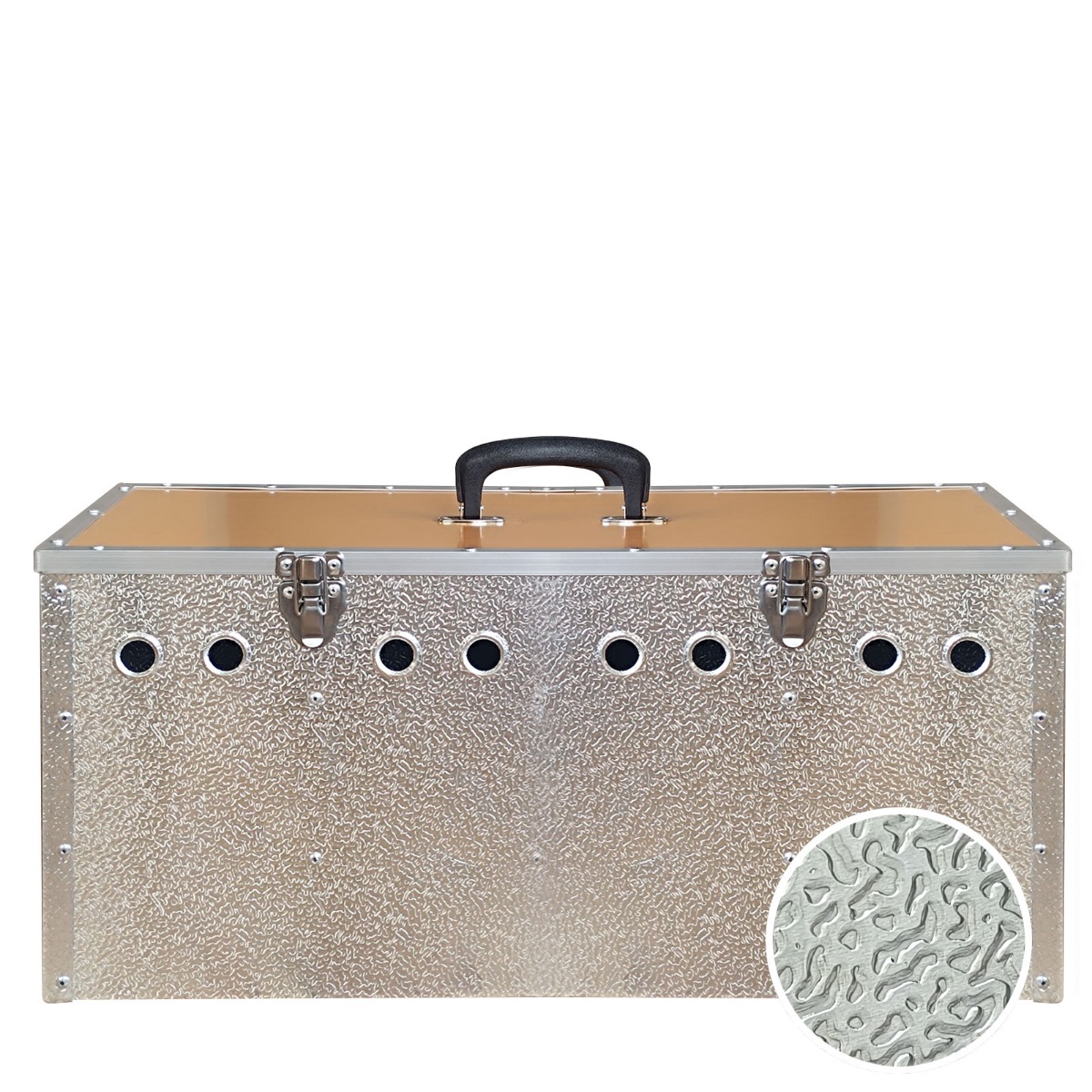 Aluminium Transportkorb  4 Abteilungen - groß - Kleintiertransportbox - Transportkiste