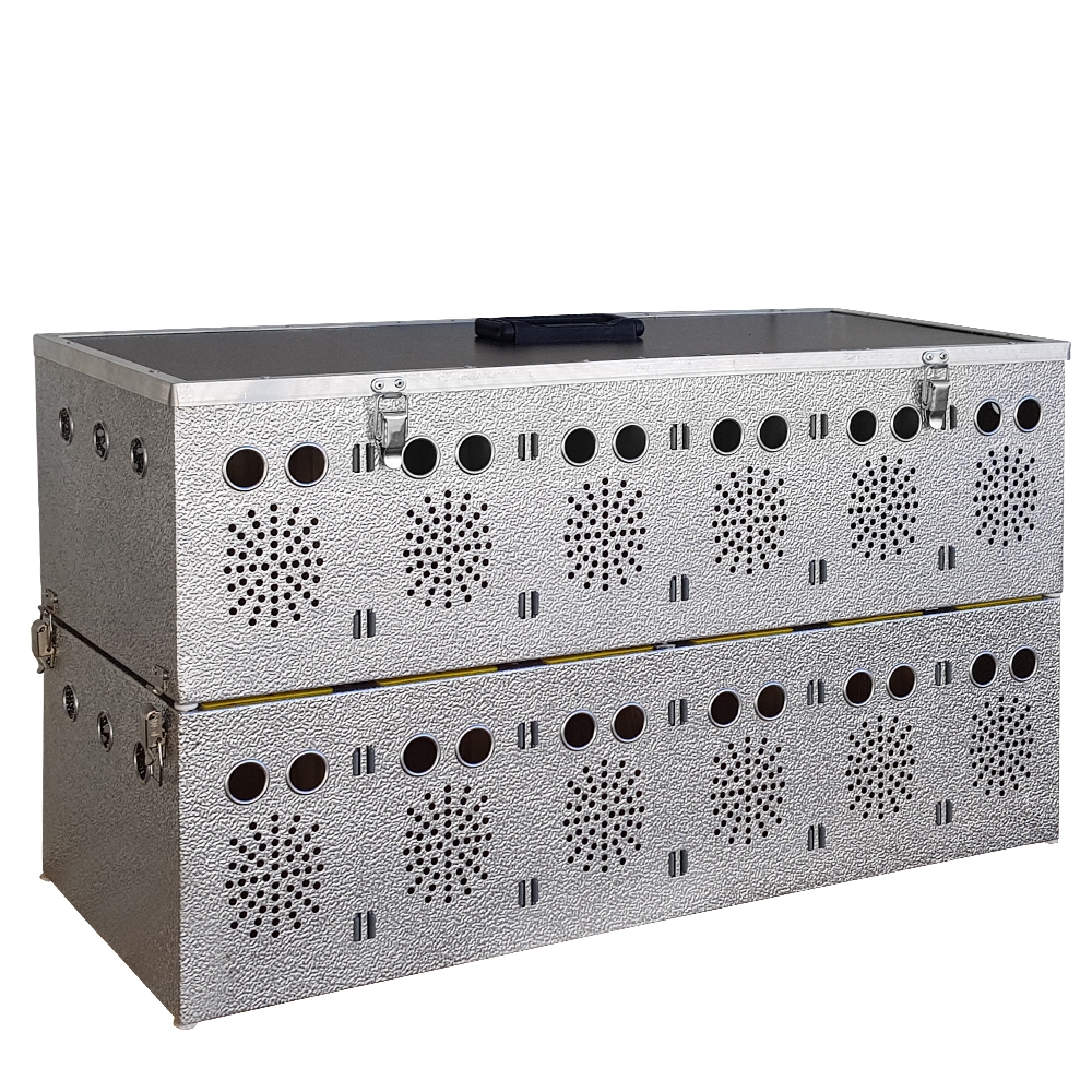 Aluminium Transportkorb - Kleintiertransportbox - Transportkiste - 12 Abteilungen (2x6)