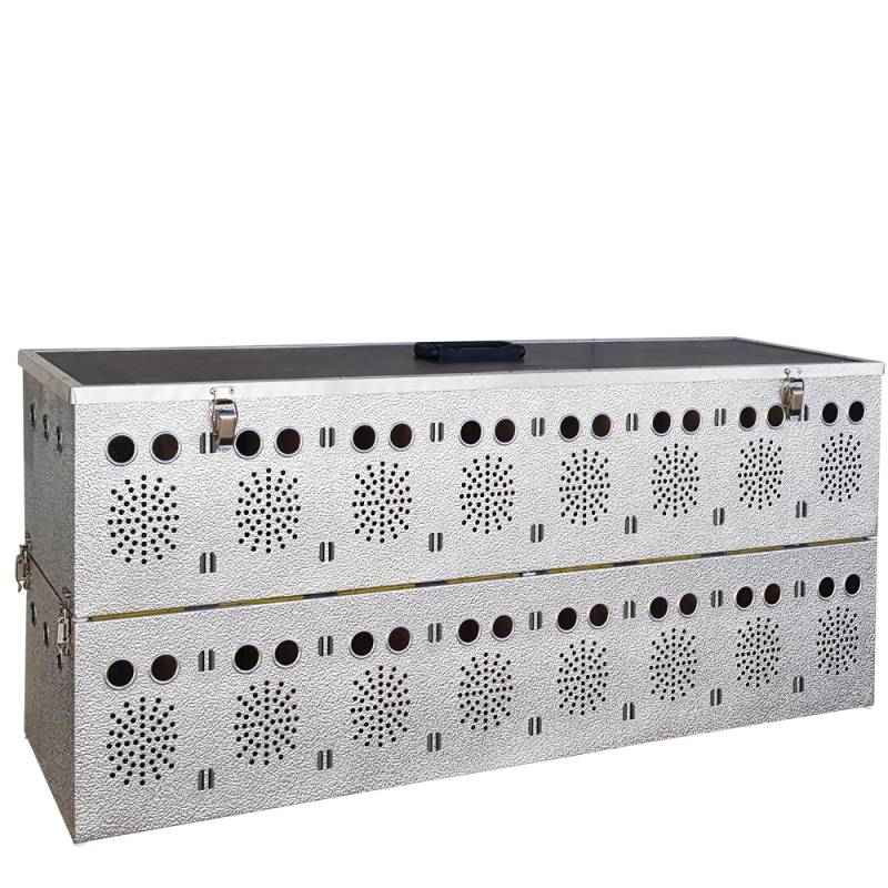 Aluminium Transportkorb - Kleintiertransportbox - Transportkiste - 16 Abteilungen (2x8)