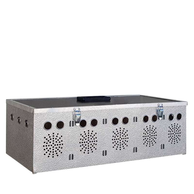 Aluminium Transportkorb - Kleintiertransportbox - Transportkiste - 5 Abteilungen