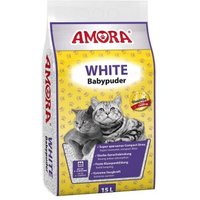 Amora White Katzenstreu m. Babypuderduft 15 Liter Amora White Katzenstreu m. Babypuderduft 15 Liter