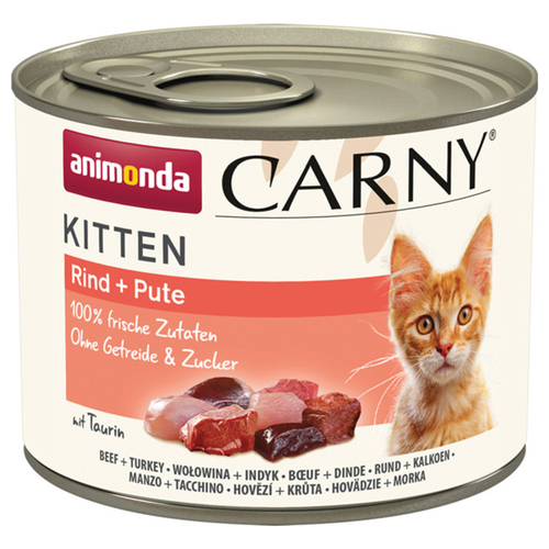 Animonda Carny Kitten mit Rind + Pute 200 g - 12 Stück