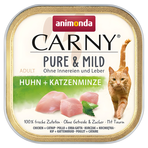 Animonda Carny Pure & Mild Adult Huhn + Katzenminze 100 g - 32 Stück