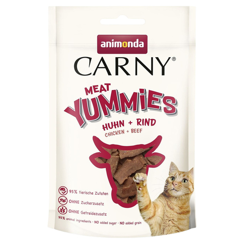 Animonda Carny Snack Meat Yummies Adult Huhn & Rind 50 g - 10 Stück