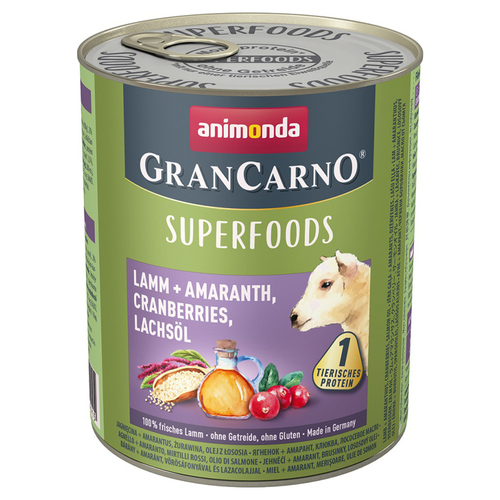 Animonda GranCarno Adult Superfood mit Lamm & Amaranth 800 g - 6 Stück