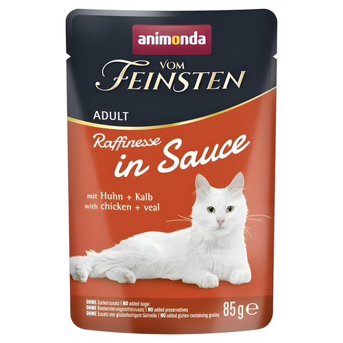 Animonda Vom Feinsten Raffinesse in Sauce Adult mit Huhn + Kalb 85 g - 24 Stück Animonda Vom Feinsten Raffinesse in Sauce Adult mit Huhn + Kalb 85 g - 24 Stück