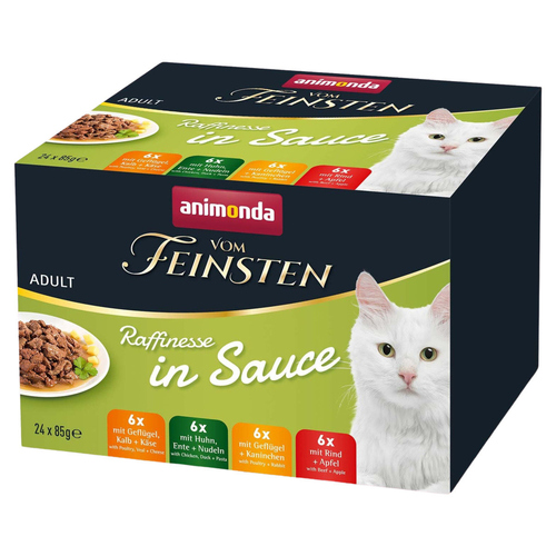 Animonda vom Feinsten Raffinesse in Sauce Mixpack Adult 24 x 85 g - 4 Stück Animonda vom Feinsten Raffinesse in Sauce Mixpack Adult 24 x 85 g - 4 Stück