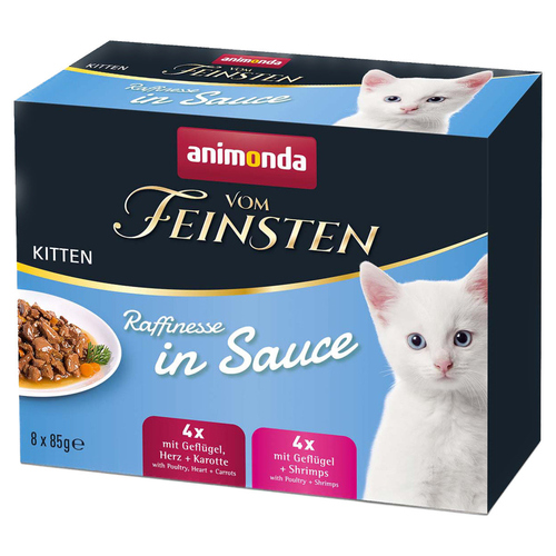 Animonda vom Feinsten Raffinesse in Sauce Mixpack Kitten 8 x 85 g - 6 Stück Animonda vom Feinsten Raffinesse in Sauce Mixpack Kitten 8 x 85 g - 6 Stück
