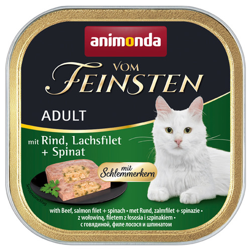 Animonda vom Feinsten mit Schlemmerkern mit Rind, Lachsfilet & Spinat 100 g - 32 Stück