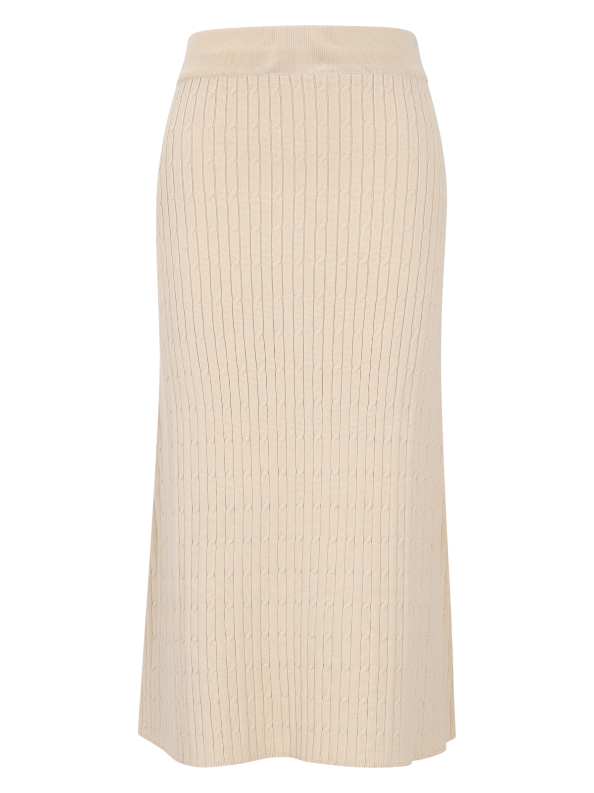 Apricot Fine Gauge Cable Knit Midi