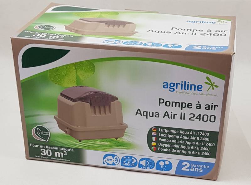 Aqua Air 2 Sauerstoffpumpe 2400 l/h mit Steinen Schlauch Verteiler Eisfreihalter Aqua Air 2 Sauerstoffpumpe 2400 l/h mit Steinen Schlauch Verteiler Eisfreihalter