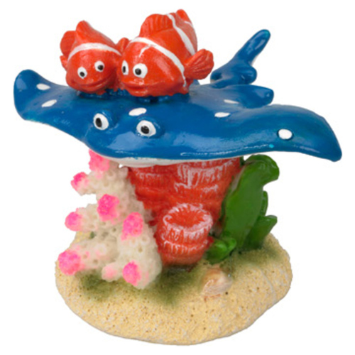 Aqua Della Aquariumdekoration Clownfisch mit Rochen Aqua Della Aquariumdekoration Clownfisch mit Rochen