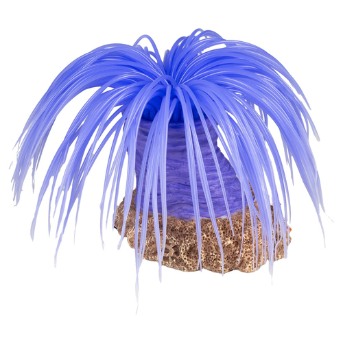 Aqua Della Plastikpflanze Anemone Cerianthus violett