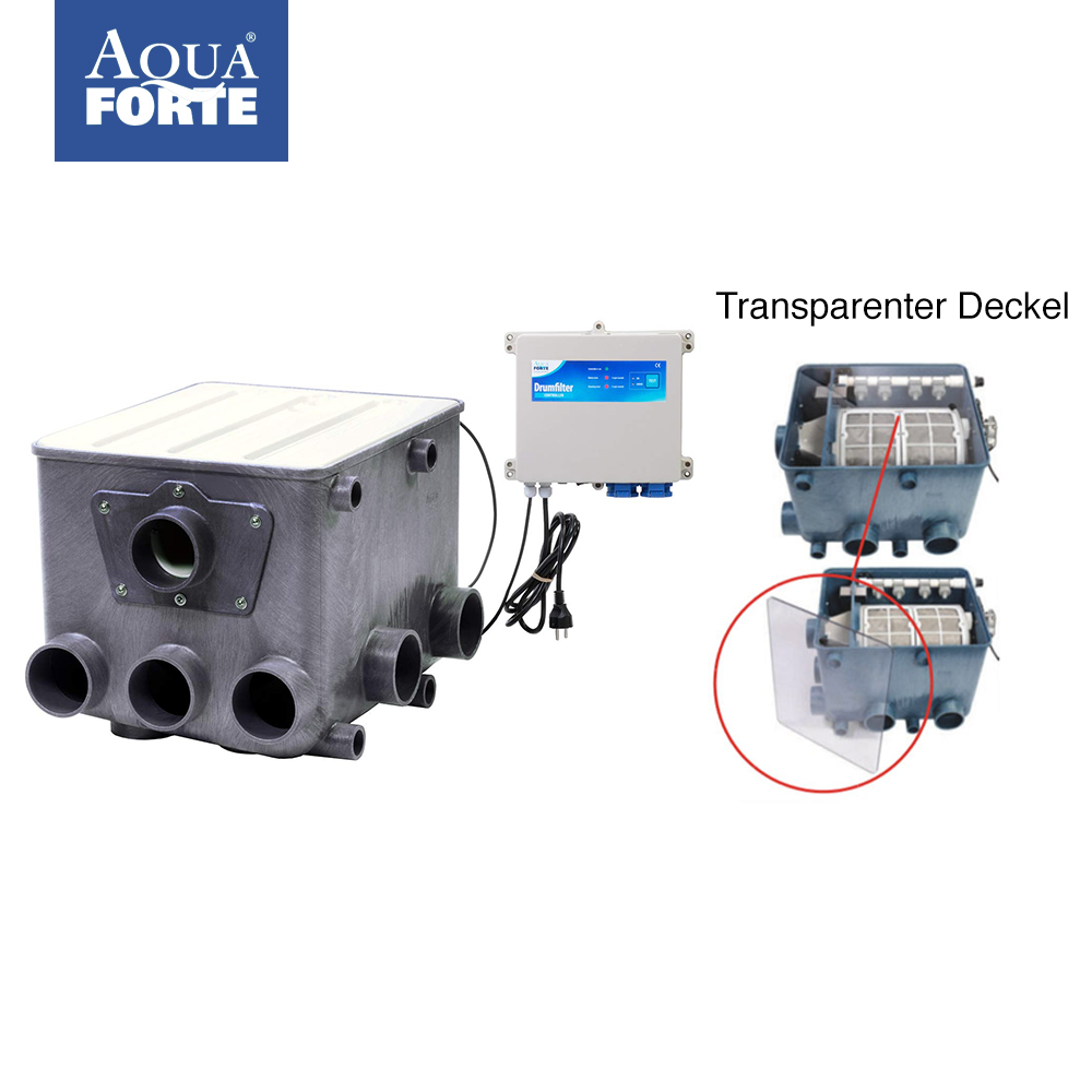 AquaForte Kunststoff ATF-1 Trommelfilter incl. Steuerung & transp. Deckel