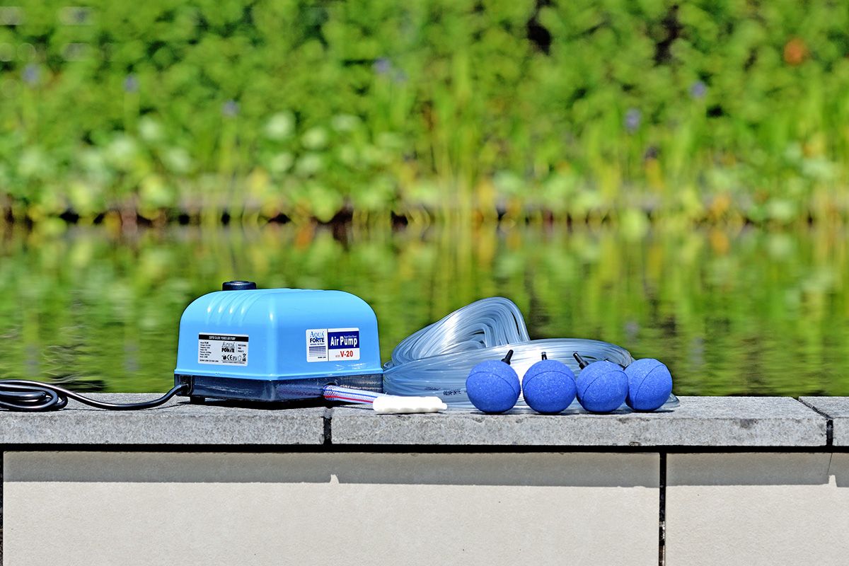 Aquaforte V-20 Belüftungs - SET - 1200 l/h (Pumpe+Steine+Schlauch+Luftverteiler)