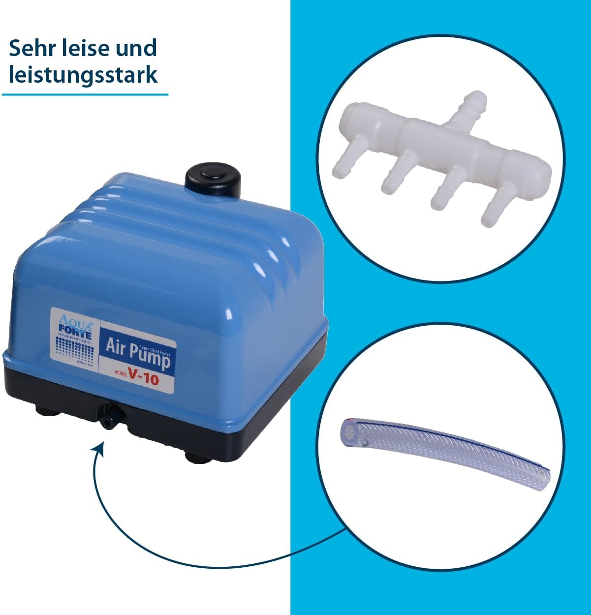 Aquaforte V-Serie Hi-Flow Luftpumpe Teich Aquarium