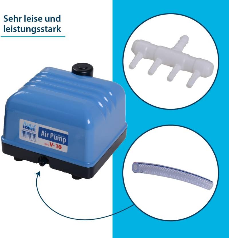 Aquaforte V-Serie Hi-Flow Luftpumpe Teich Aquarium