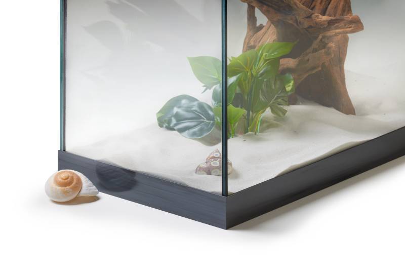 Aquarium Kiesblende Vario auf Wunschmaß in Grau meliert