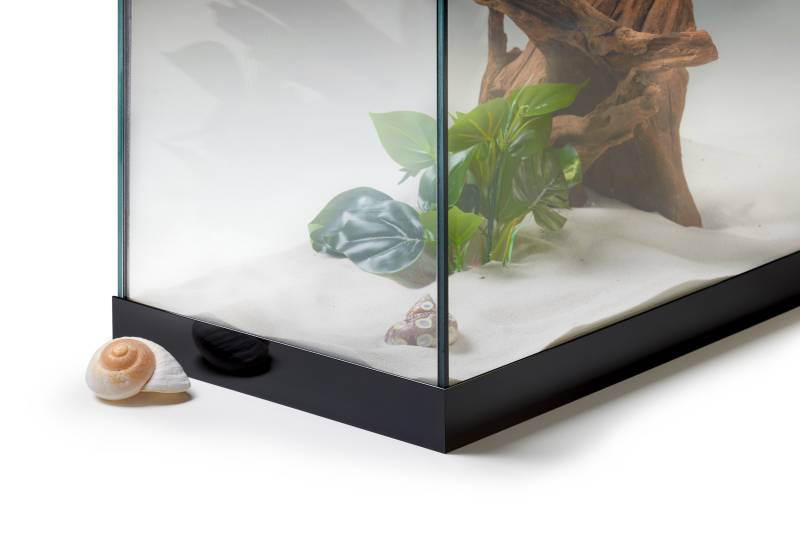Aquarium Kiesblende Vario auf Wunschmaß in Schwarz