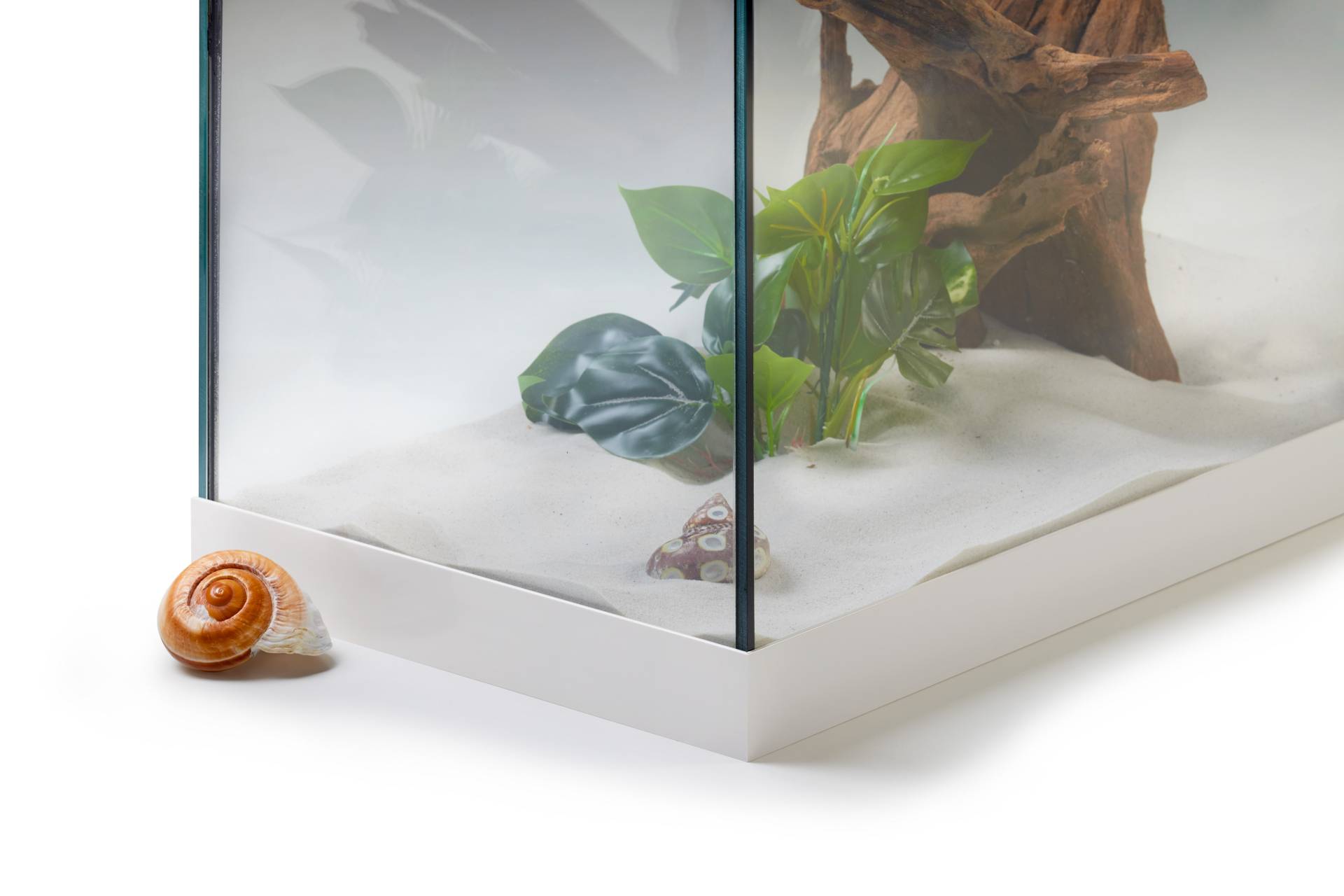 Aquarium Kiesblende Vario auf Wunschmaß in Weiß Aquarium Kiesblende Vario auf Wunschmaß in Weiß