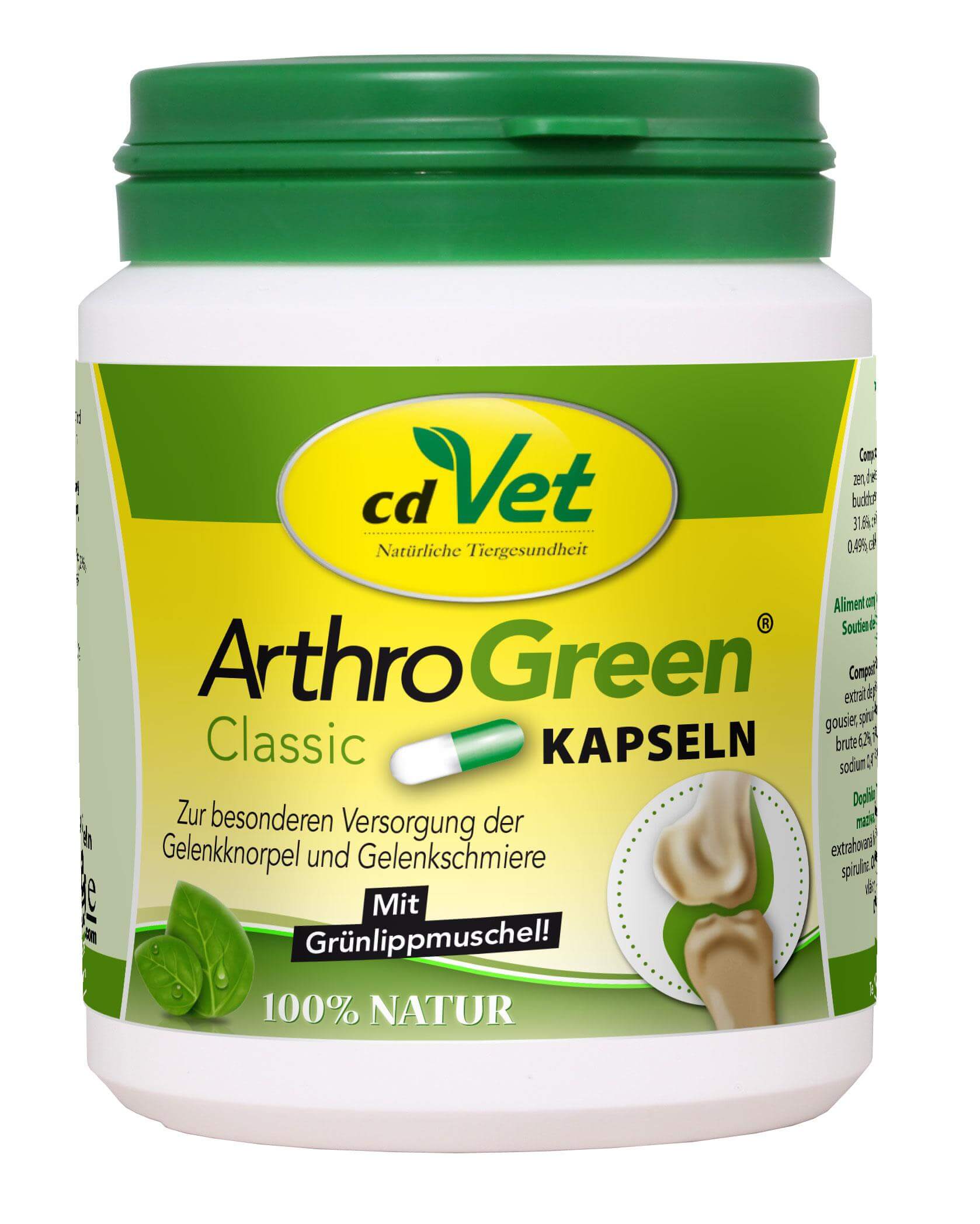 ArthroGreen Classic – Gelenkunterstützung für Hunde und Katzen - 100 Kapseln