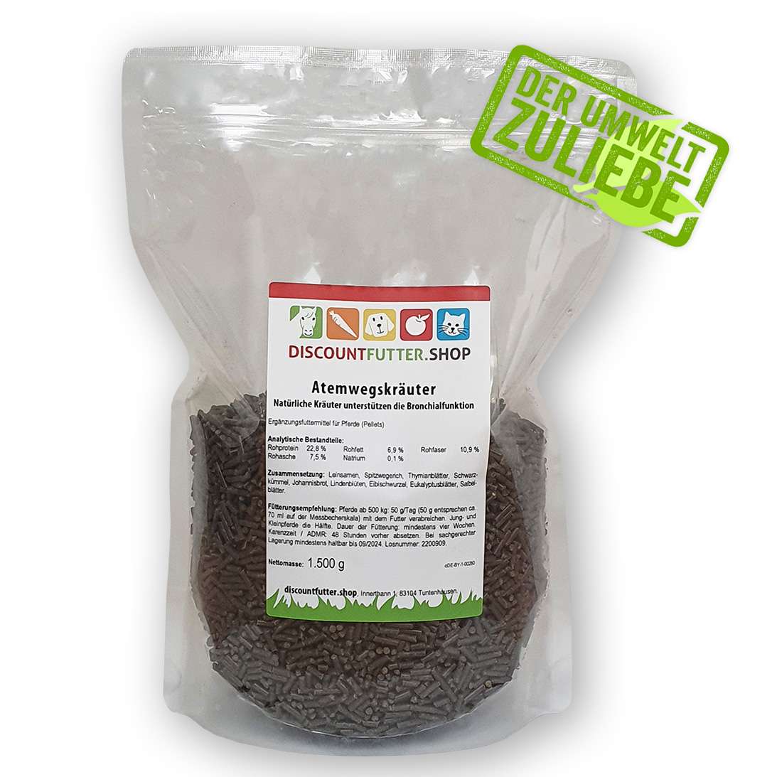 Atemwegskräuter (100 % Natur) Pellet