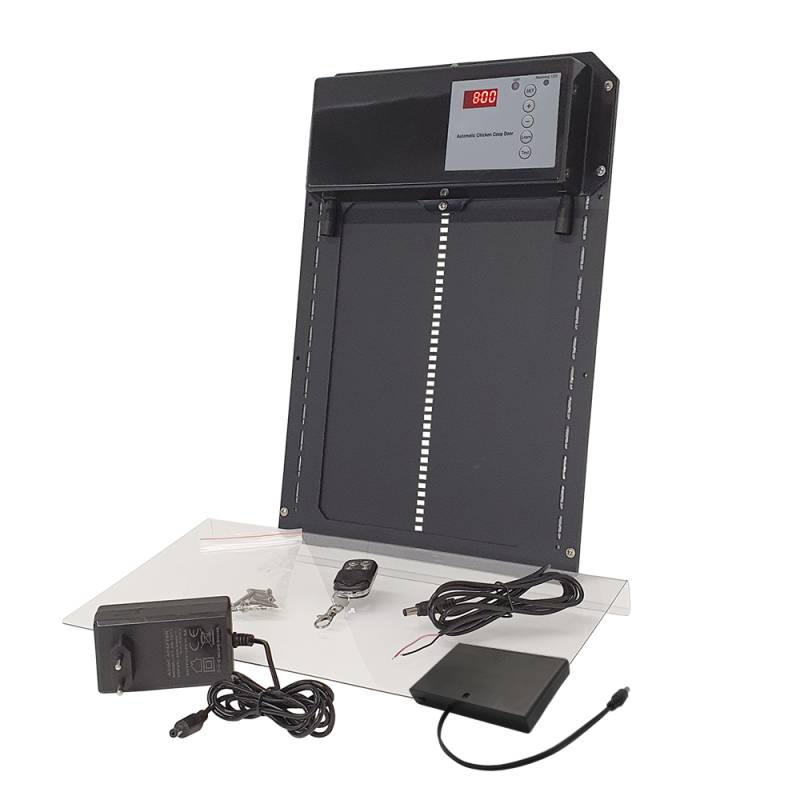 Automatische Hühnerklappe / Hühnertür mit Fernbedienung - Komplettset