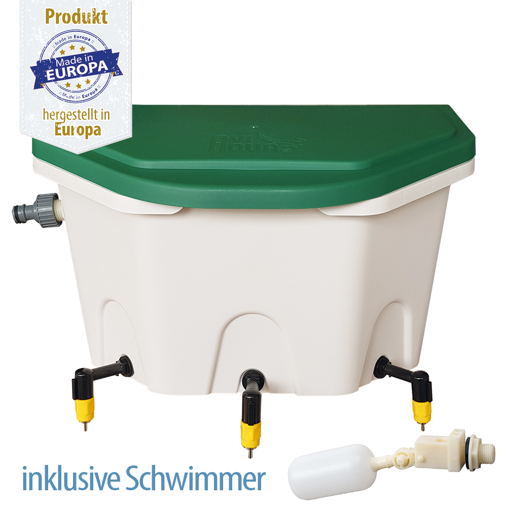 AviAqua - Tränke für Kaninchen mit Schwimmer - 3 Nippel - 8 Liter