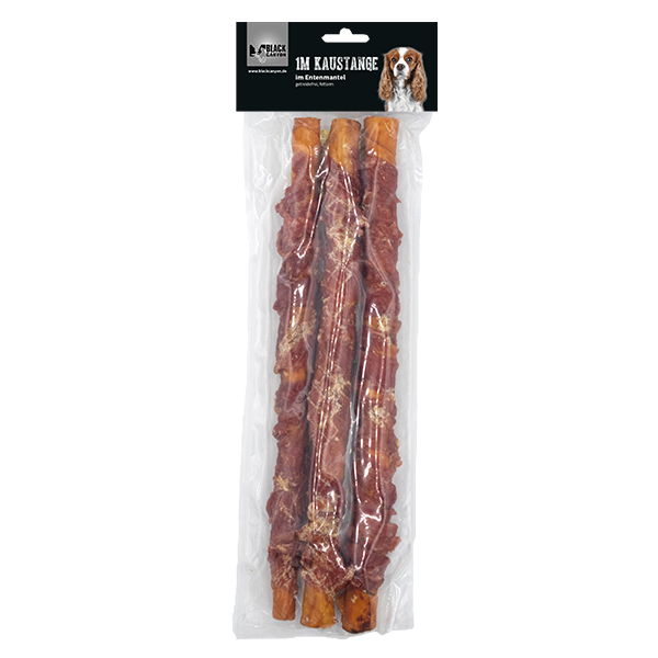 BLACK CANYON DOG 1 m Kaustange mit Ente – Kausnack für Hunde (315 g)