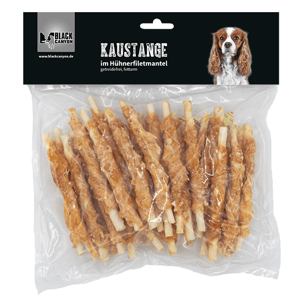 BLACK CANYON DOG Kaustange im Hühnerfiletmantel – Kausnack für Hunde - 500g BLACK CANYON DOG Kaustange im Hühnerfiletmantel – Kausnack für Hunde - 500g