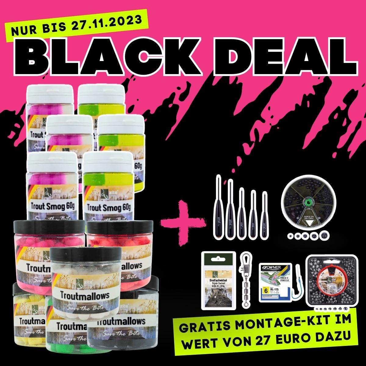 BLACK DEAL: XXL Troutmallows & Trout Smog Forellenteig Set + GRATIS Montage-Kit