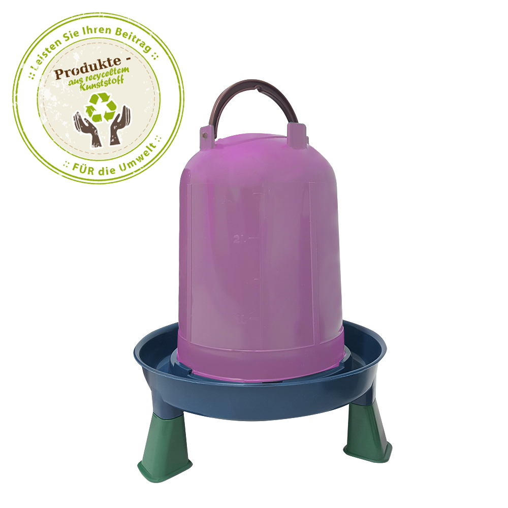 Bajonetttränke mit Fuß - 3,0 Liter - Recycling - Hühner Tränke