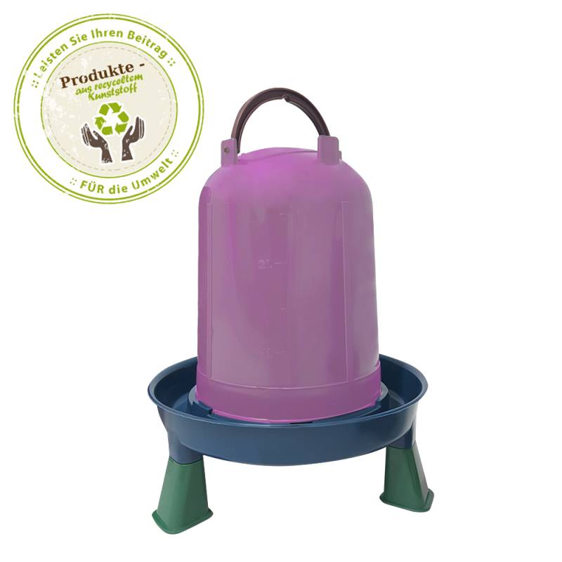 Bajonetttränke mit Fuß - 3,0 Liter - Recycling - Hühner Tränke