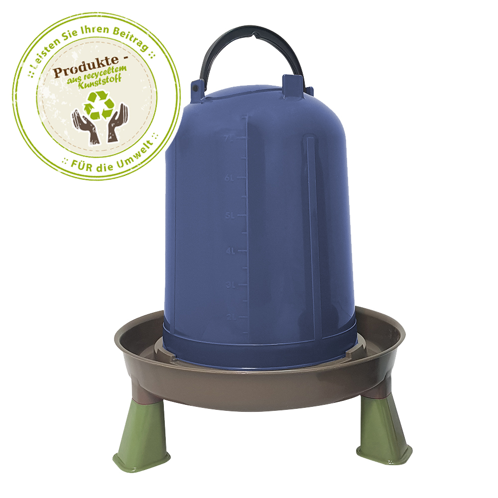 Bajonetttränke mit Fuß - 8,0 Liter - Recycling - Hühner Tränke