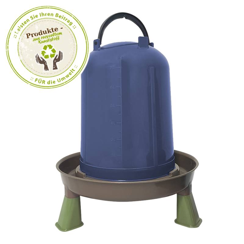 Bajonetttränke mit Fuß - 8,0 Liter - Recycling - Hühner Tränke Bajonetttränke mit Fuß - 8,0 Liter - Recycling - Hühner Tränke