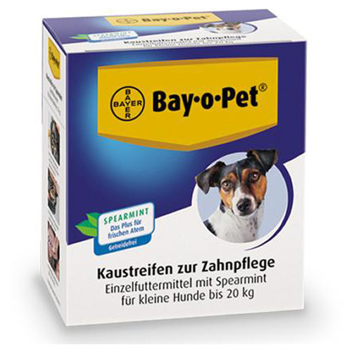 Bayer Petcare Bay-o-Pet Zahnpflege Kaustreifen mit Spearmint für kleine Hunde 140 g