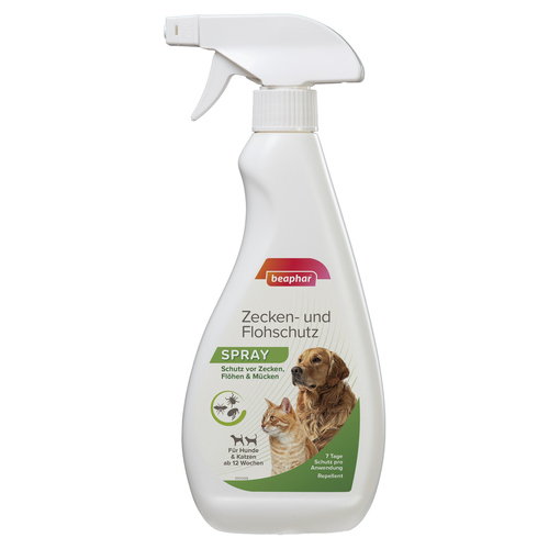 Beaphar Zecken- und Flohschutz Spray 500 ml, Katzen