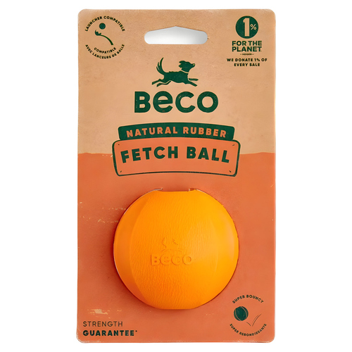 Beco Hundespielzeug Natural Rubber Fetch Ball orange Beco Hundespielzeug Natural Rubber Fetch Ball orange
