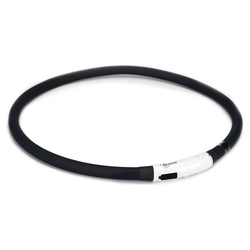 Beeztees Hundehalsband Safety Gear Dogini USB schwarz, Länge: 70 cm