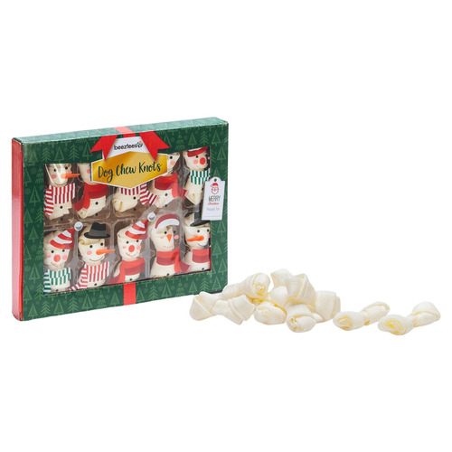Beeztees Hundesnack X-Mas Schneemann Kauknoten - 10 Stück Beeztees Hundesnack X-Mas Schneemann Kauknoten - 10 Stück