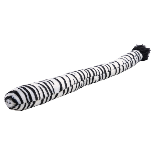 Beeztees Hundespielzeug Dschungel Zebraschwanz aus Plüsch schwarz/weiß